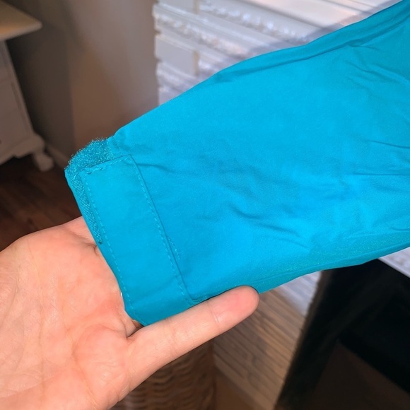 Paradox Women’s Teal Blue Hooded Waterproof Jacket with Pockets Size Small - Picture 5 of 7